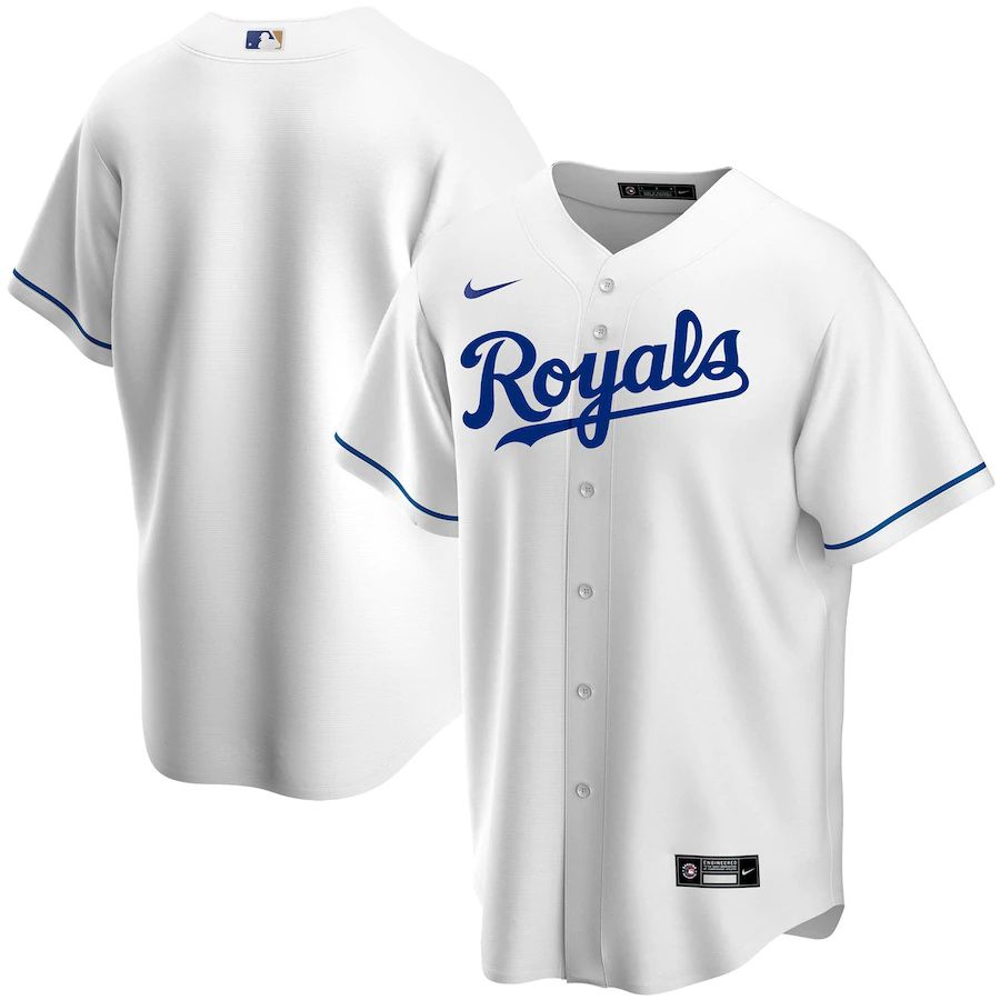 Mens Kansas City Royals Nike White Home Replica Team MLB Jerseys->kansas city royals->MLB Jersey